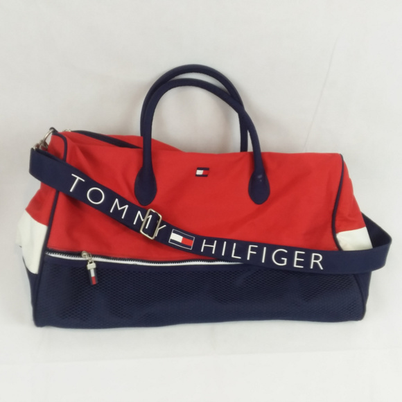 vintage tommy hilfiger duffle bag